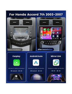 Estéreo de Coche Podofo para Honda Accord 2003-2007 10.1" 2