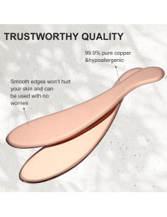 Masajeador Gua Sha MagEnergy de Cobre Puro 17.5x3.8cm 2
