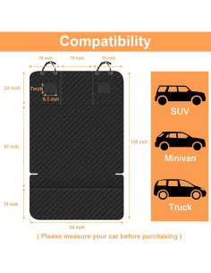 Funda de Carga para Perros Mancro SUV Resistente al Agua 213x137cm 2