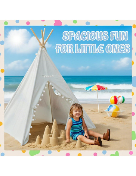 Tienda Teepee para Niños 4 PCS Jamceoceo Lavable 119 cm