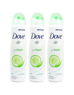 Dove Spray Corporal Antitranspirante 3x250ml Pepino Té Verde