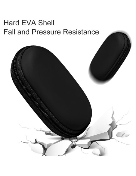 Estuche de Almacenamiento EVA para Auriculares Negro 12x6.5x4cm Estuche de Almacenamiento EVA para Auriculares Negro 12x6.5x4cm
