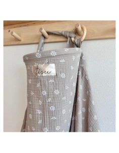 Cubierta de Lactancia TISU 100% Algodón Muselina Beige