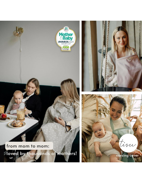 Cubierta de Lactancia TISU 100% Algodón Muselina Beige Cubierta de Lactancia TISU 100% Algodón Muselina Beige