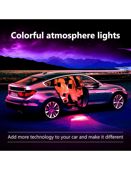 Luces LED RGB FCPVHOY para Interior de Coche con APP 5V