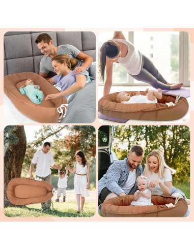 Cojín para Bebé de Algodón Orgánico Marrón 1.46 kg