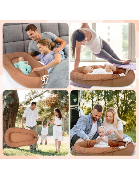 Cojín para Bebé de Algodón Orgánico Marrón 1.46 kg