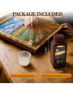 Adhesivo de Hoja de Oro Nariolar 100 ml a Base de Agua para Manualidades 2