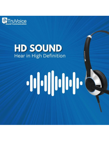 Auricular TruVoice HD-350 con Reducción de Ruido y Conector 3.5mm