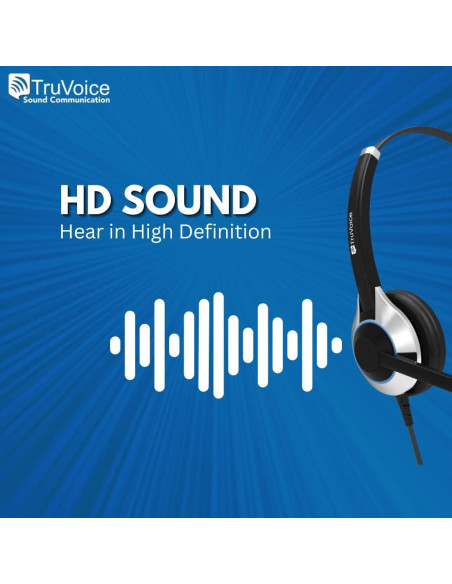 Auricular TruVoice HD-350 con Reducción de Ruido y Conector 3.5mm
