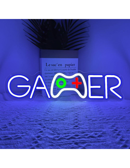 Luz de Neón Gamer LED BEISKAFNVSZ 39x10 cm USB Decorativa