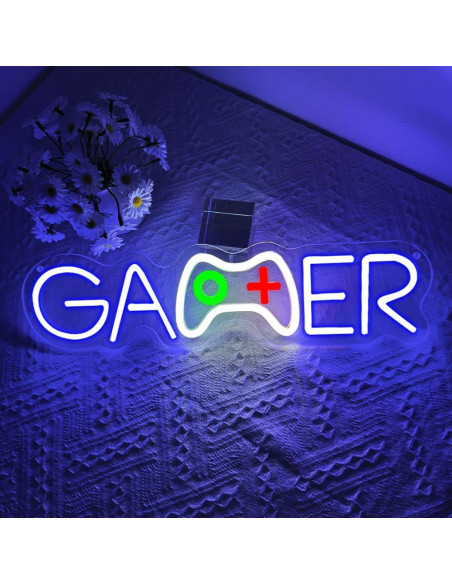 Luz de Neón Gamer LED BEISKAFNVSZ 39x10 cm USB Decorativa