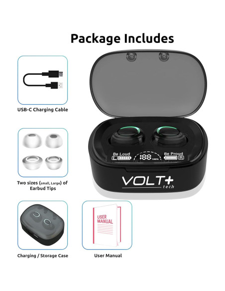 Auriculares Inalámbricos Volt Plus Tech MD06 Bluetooth 5.3 IPX4
