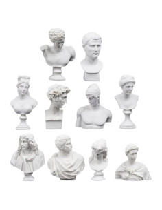 Estatuas de Busto Griego ARTIBETTER 10 Piezas Resina 7x4x3.5cm