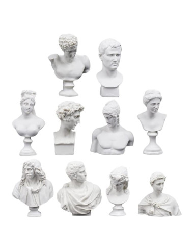 Estatuas de Busto Griego ARTIBETTER 10 Piezas Resina 7x4x3.5cm