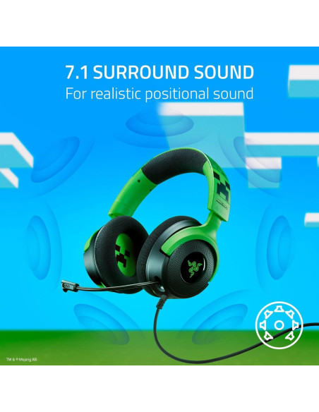 Auriculares Razer Kraken V4 X Edición Minecraft USB 40mm