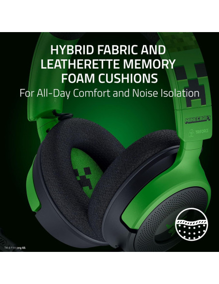 Auriculares Razer Kraken V4 X Edición Minecraft USB 40mm