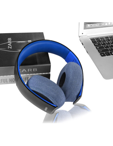 Fundas de Tela Flexibles GEEKRIA para Auriculares - 2 Pares L/ Azul