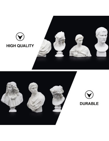 Estatuas de Busto Griego ARTIBETTER 10 Piezas Resina 7x4x3.5cm