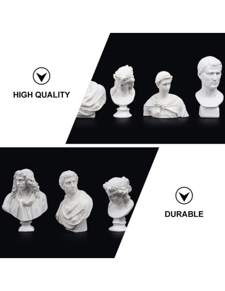 Estatuas de Busto Griego ARTIBETTER 10 Piezas Resina 7x4x3.5cm