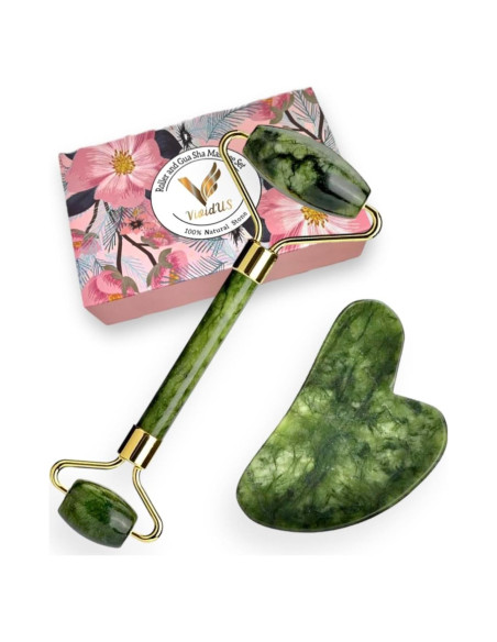 Conjunto Gua Sha y Rodillo de Jade VIVIDUS - Cuidado Facial