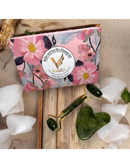 Conjunto Gua Sha y Rodillo de Jade VIVIDUS - Cuidado Facial