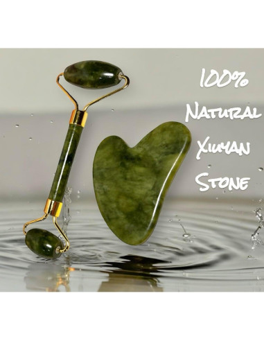 Conjunto Gua Sha y Rodillo de Jade VIVIDUS - Cuidado Facial