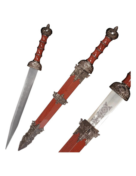 Espada Romana Corta Heartcos 42.93 cm Metal Rojo