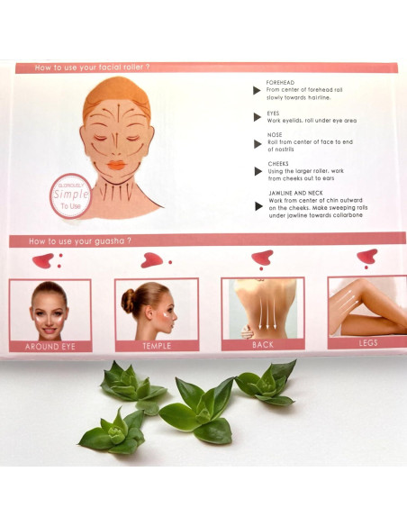 Conjunto Gua Sha y Rodillo de Jade VIVIDUS - Cuidado Facial