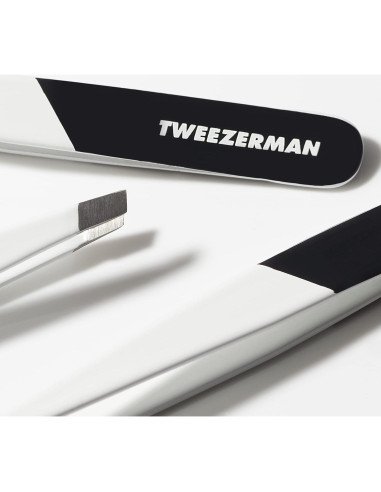 Pinzas de acero inoxidable Tweezerman para cejas - Golpe de medianoche