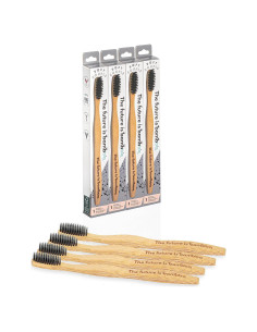 Cepillo de Dientes de Bambú con Carbón El Futuro es Bambú - Paquete de 4