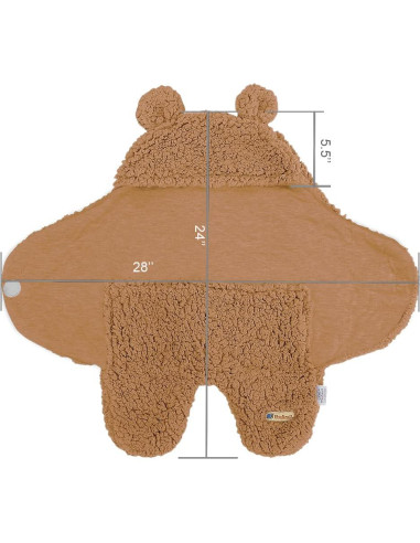 Manta de Recepción para Bebés BlueSnail 61x30cm Marrón