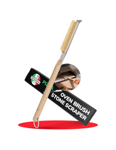 Cepillo para horno de pizza Senwosa 55.88 cm con raspador