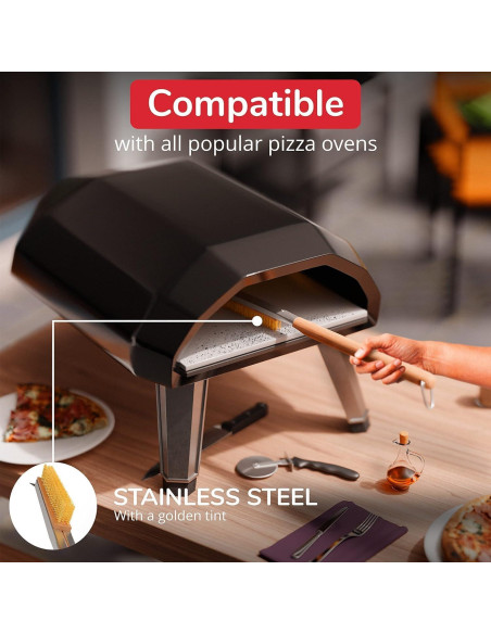 Cepillo para horno de pizza Senwosa 55.88 cm con raspador