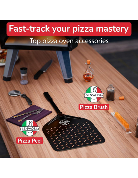 Cepillo para horno de pizza Senwosa 55.88 cm con raspador