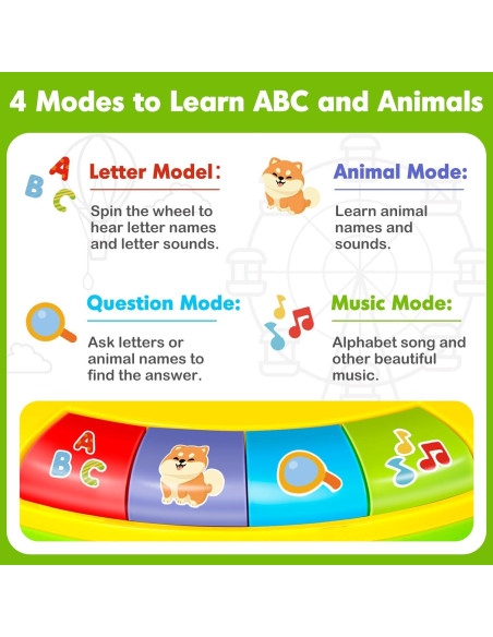 Juguete Musical Educativo Duchong Verde para Niños 1-3 Años