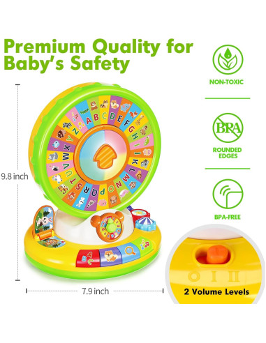 Juguete Musical Educativo Duchong Verde para Niños 1-3 Años