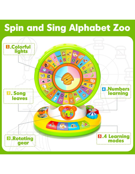 Juguete Musical Educativo Duchong Verde para Niños 1-3 Años