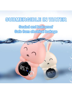 Termómetro de Baño Digital HEVOY Conejo Rosa para Bebés 2