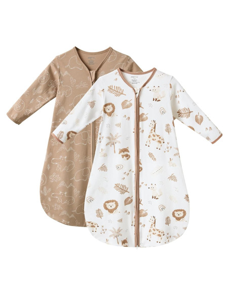 Saco de Sueño JELLYMONI 100% Algodón 0-6 Meses Paquete de 2