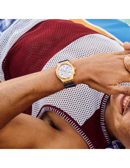 Reloj Casual Unisex Swatch Verde 43mm Acero Inoxidable