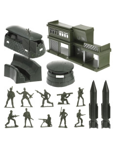Modelo de Soldado Miniatura 56 Piezas NUOBESTY Verde