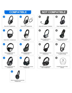 Almohadillas Auriculares Aurivor para Bose QC-35 QC-25 QC-15 2