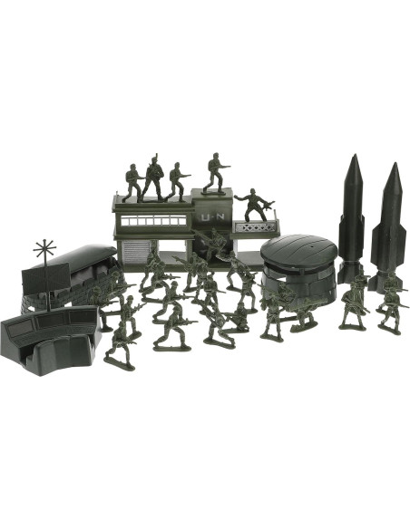 Modelo de Soldado Miniatura 56 Piezas NUOBESTY Verde