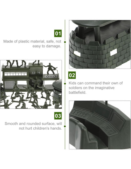 Modelo de Soldado Miniatura 56 Piezas NUOBESTY Verde