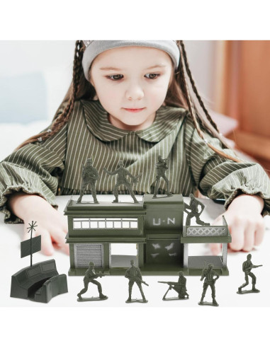 Modelo de Soldado Miniatura 56 Piezas NUOBESTY Verde