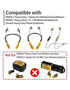 Consejos de Espuma para Auriculares Dewalt - 3 Pares S/M/L 2