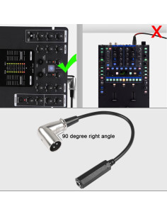 Cable Balanceado XLR Macho a TRS 6.35mm 90 QIANRENON 30cm 2