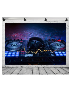 Fondo Fotográfico CORFOTO 7x5ft Tela DJ Mixer Personalizable