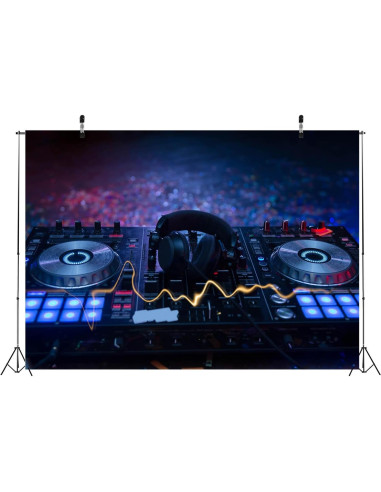 Fondo Fotográfico CORFOTO 7x5ft Tela DJ Mixer Personalizable